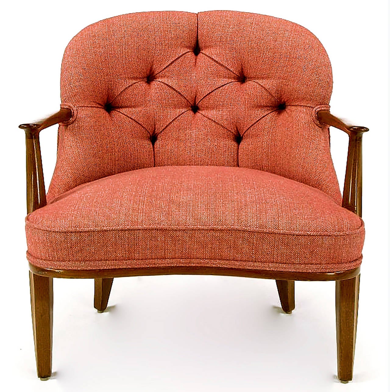 Pair of Edward Wormley Janus Collection Lounge Chairs by Dunbar