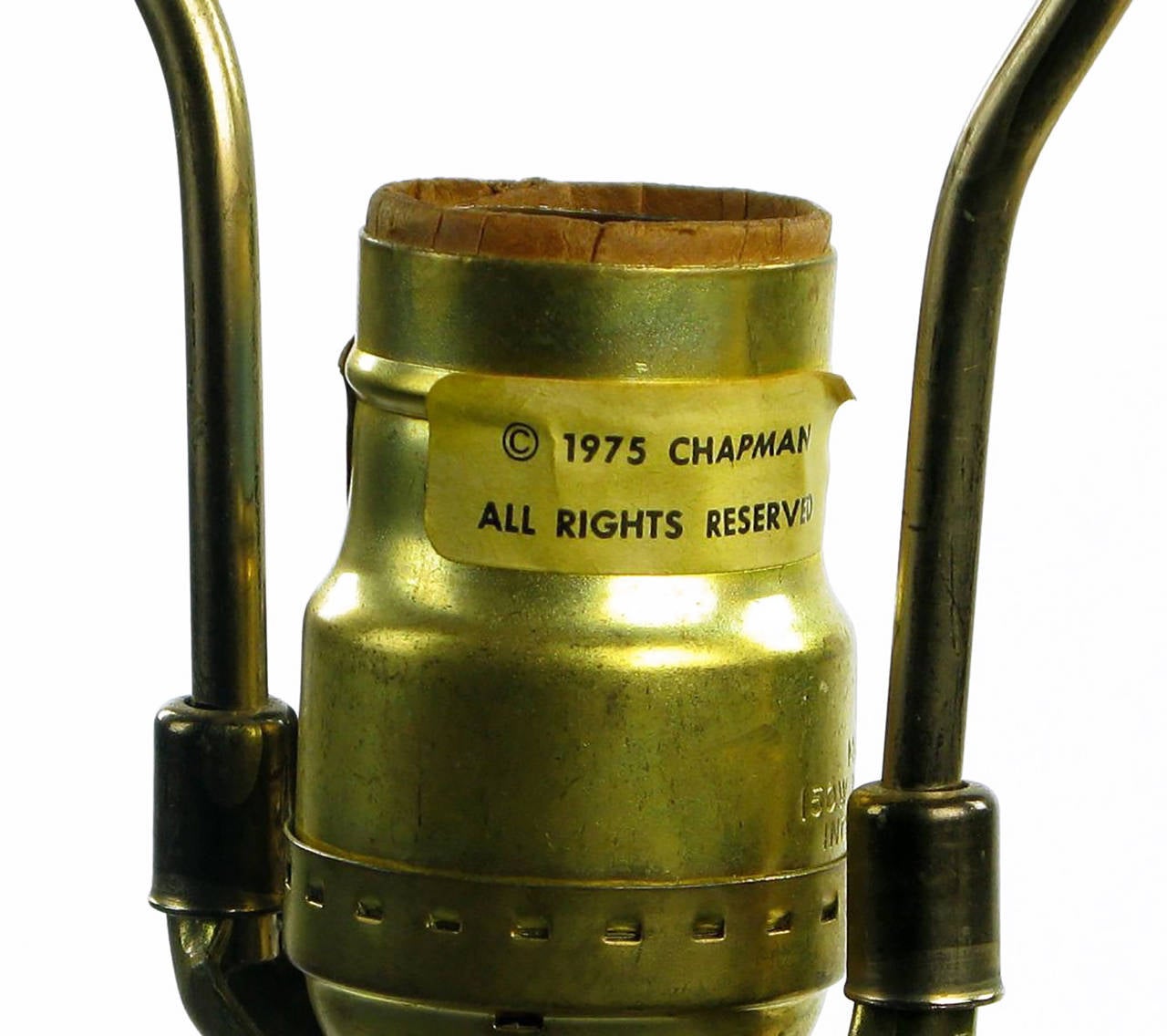 American Chapman Brass and Ram's Horn Floor Lamp For Sale
