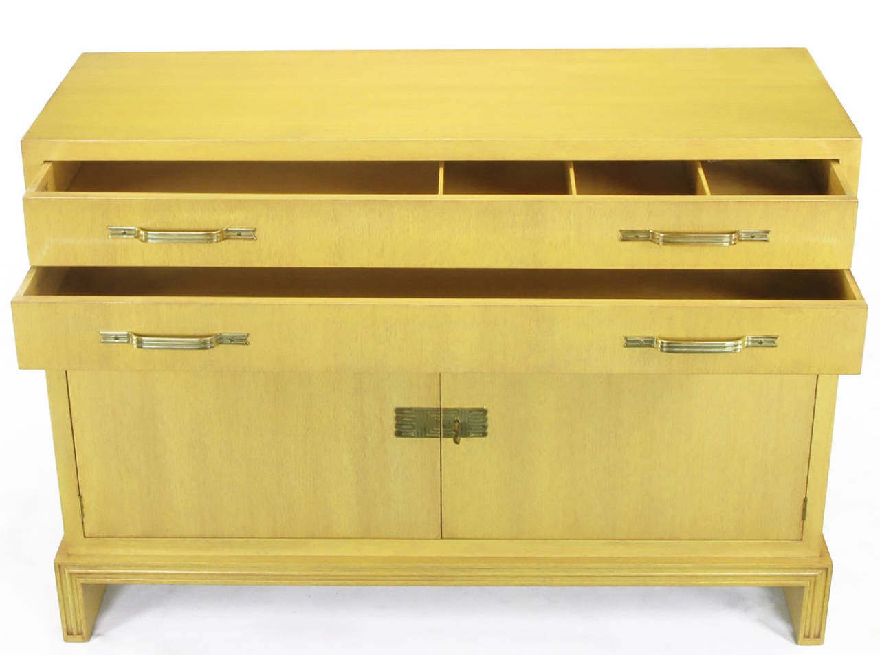 Mid-20th Century Tommi Parzinger for Charak Modern, Two-Piece Tall Cabinet For Sale