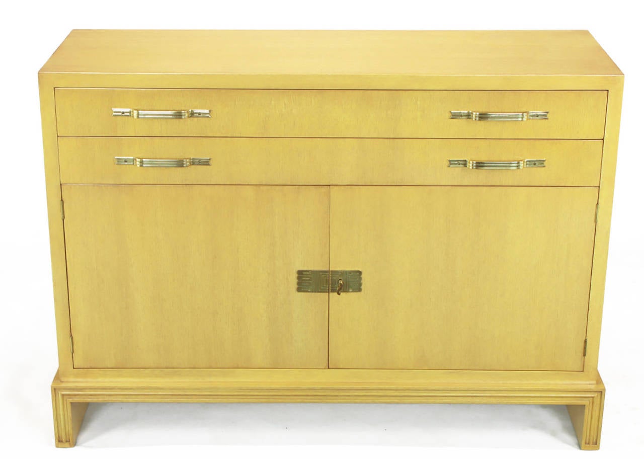 Tommi Parzinger for Charak Modern, Two-Piece Tall Cabinet In Excellent Condition For Sale In Chicago, IL