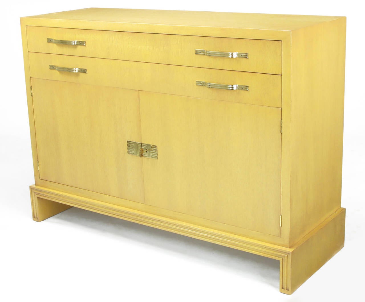 Vernissé Tommi Parzinger pour Charak Modern, meuble de rangement haut de deux pièces en vente