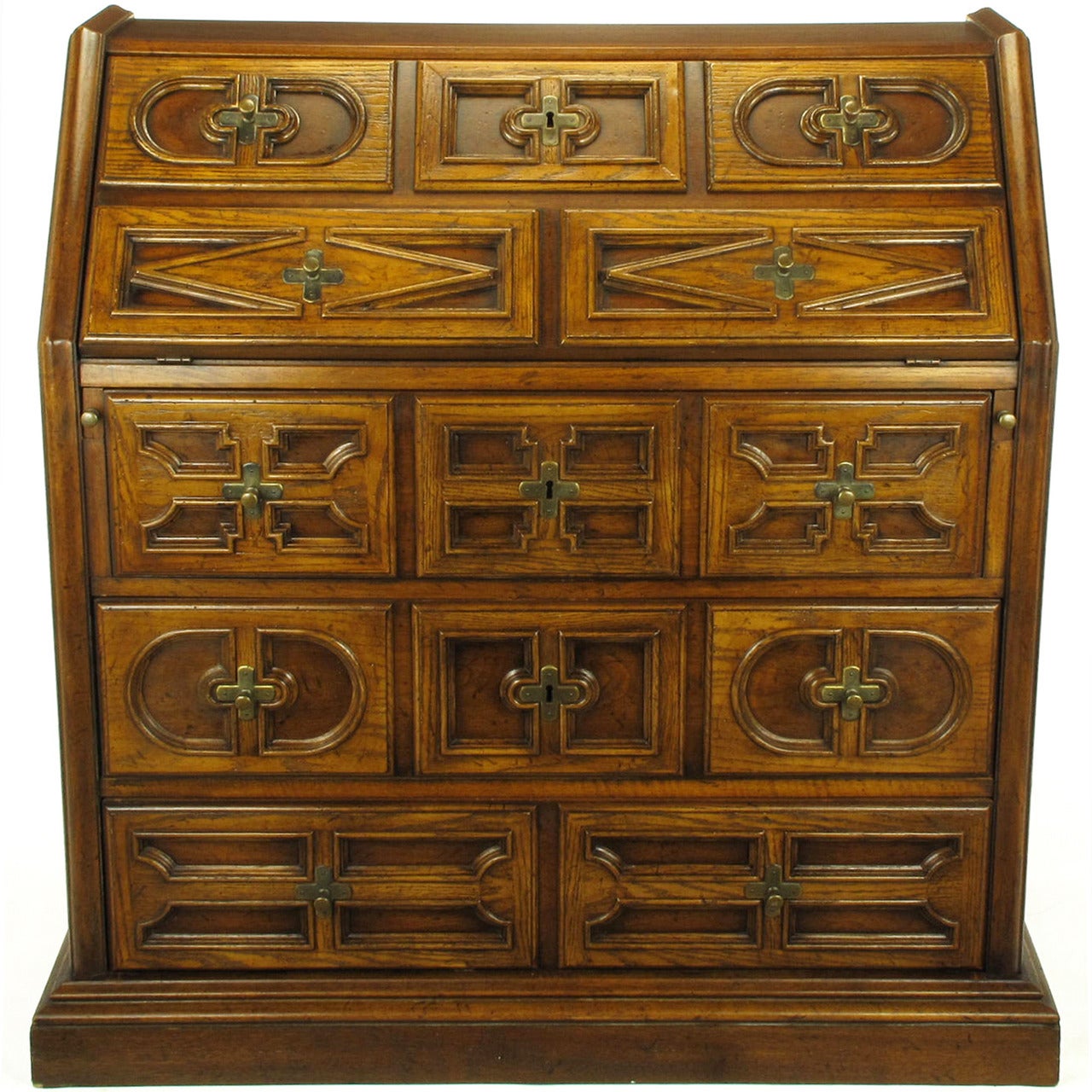 Drexel Sandia Collection Jacobean Drop-Front Desk For Sale