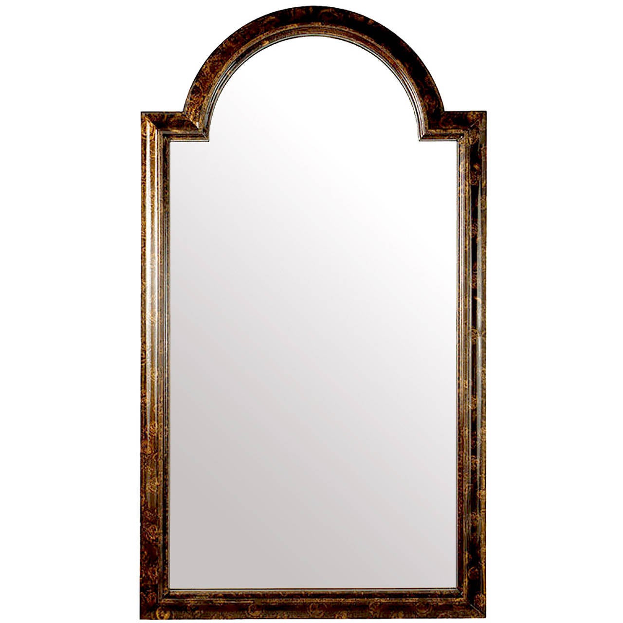 LaBarge Palladian Arch Top Mirror In Faux Tortoise Finish at 1stDibs