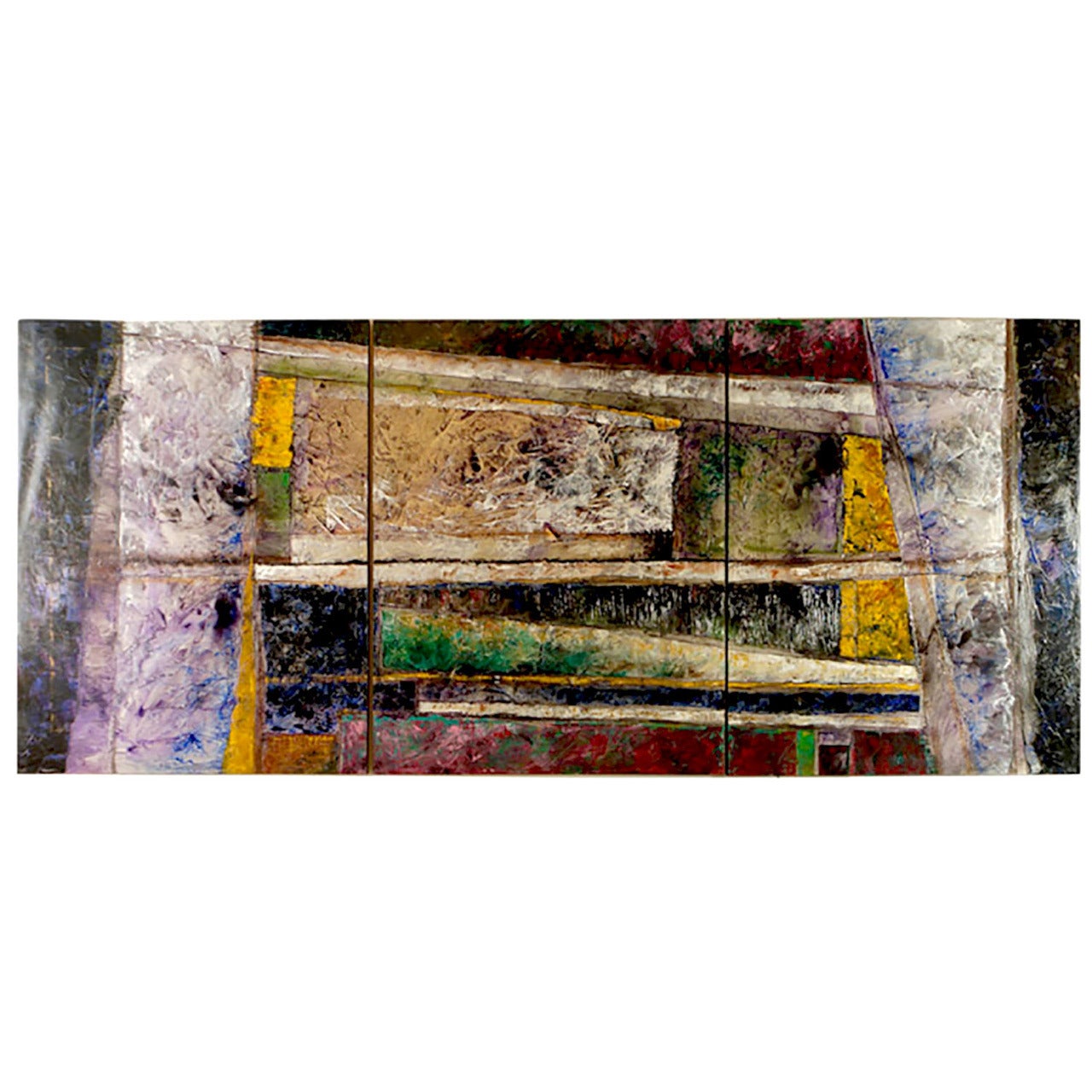 Juan Carlos Macias Abstract Triptych Painting