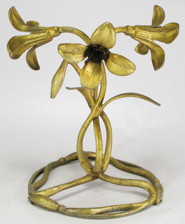 Gilt Lily Side Table 1