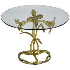 Gilt Lily Side Table