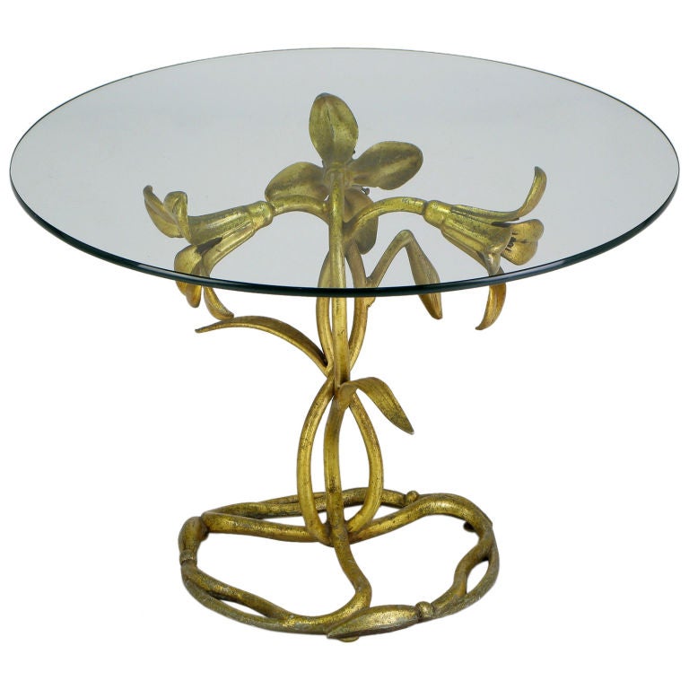 Gilt Lily Side Table