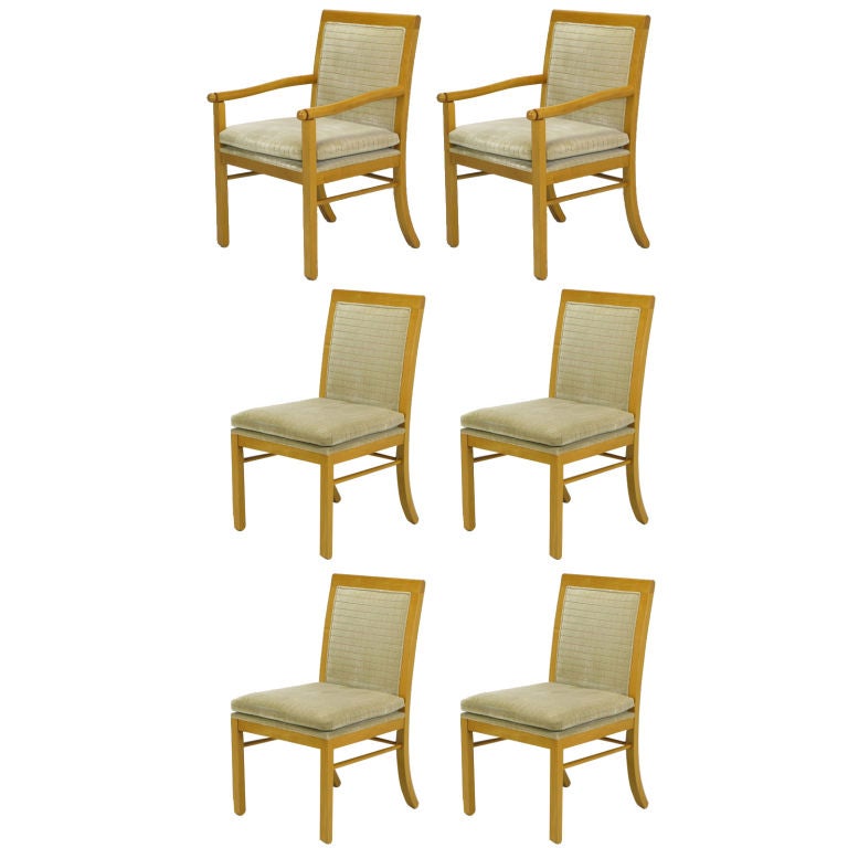 Set Six Charles Pfister Primavera Dining Chairs at 1stDibs