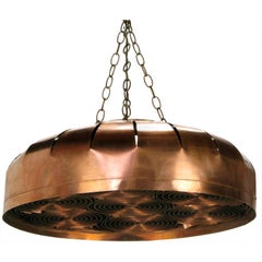 Studio Design Copper Concentrical Circles Hanging Light Fixture