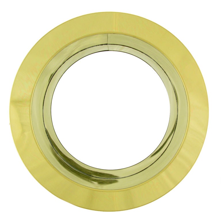 Curtis Jere Brass Round Brass Mirror