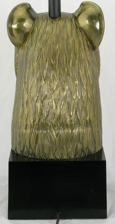 Chapman Table Lamp With Brass Head Of Lion Goddess Sekhmet 4