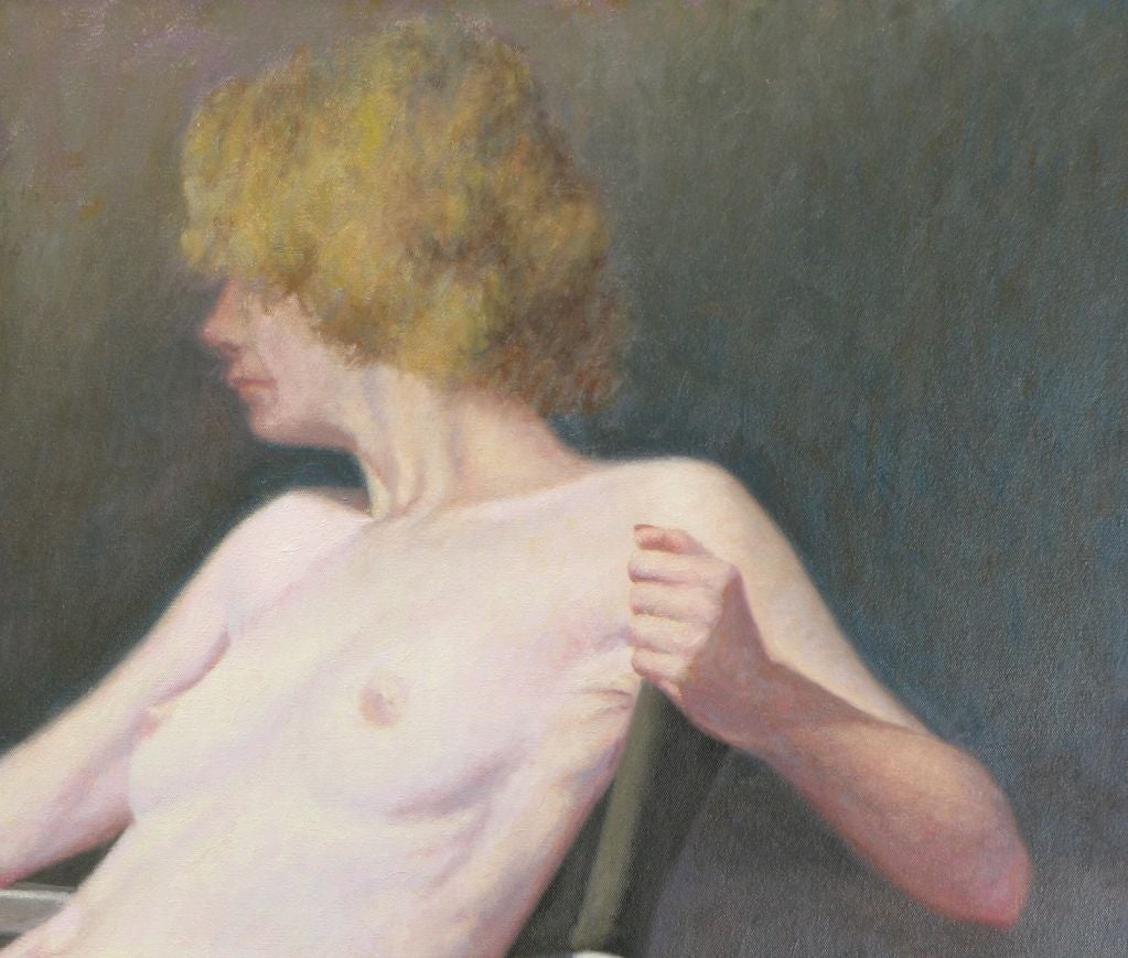 Robert Kinsell, 33 x 39 Zoll, Ölgemälde einer liegenden nackten Frau (amerikanisch) im Angebot