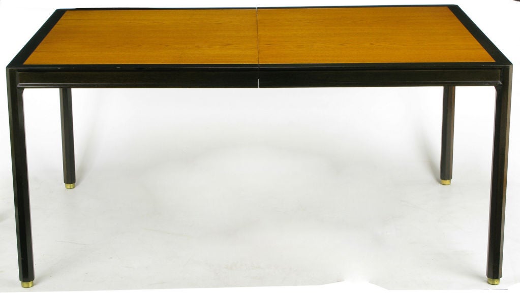 Harvey Probber Walnut & Mahogany  Parsons Dining Table