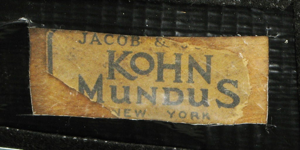 Pair Kohn Mundus Black Lacquer & Linen Bentwood Chairs 5