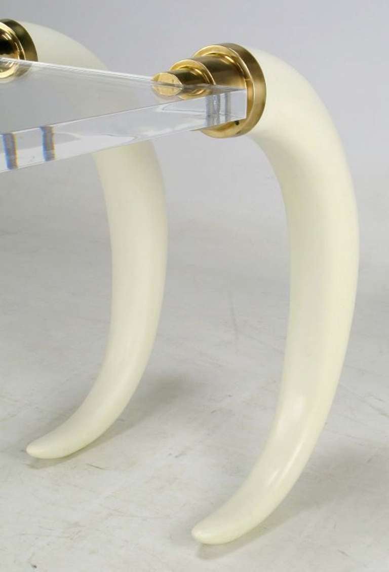 Late 20th Century Elephant Tusk Console Table by Suzanne Dahl & Jerry Barich