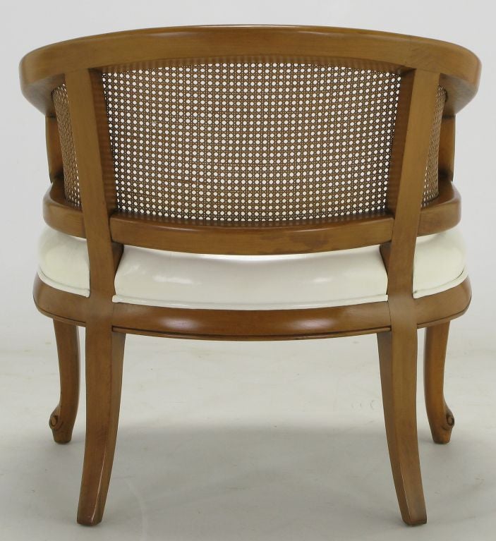 French Cane Chair french regency walnut and white leather cane back chair for sale French Cane Chair french regency walnut and white leather cane back chair for sale