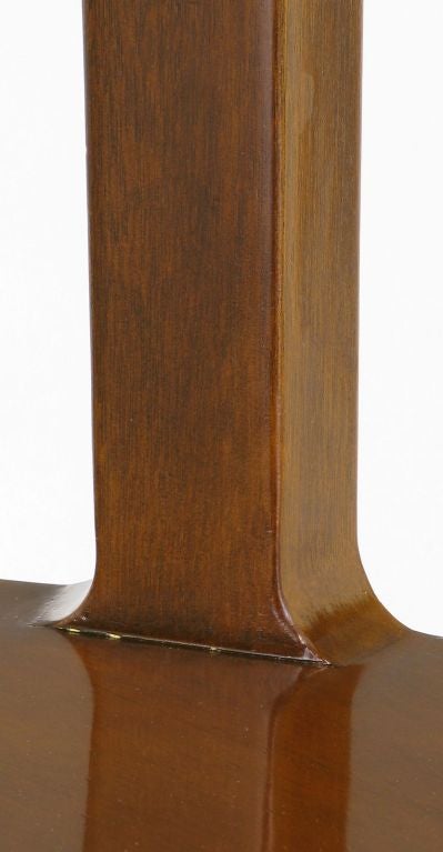 Edward Wormley  Round Walnut & Glass Three-Leg  End Table 3