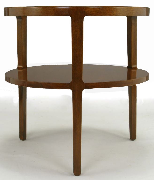 Edward Wormley  Round Walnut & Glass Three-Leg  End Table 5