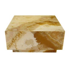 Square Cream & Cinnamon Calcite Coffee Table