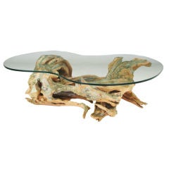 Driftwood Form Coffee Table Of Cast Resin