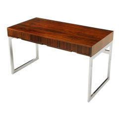 Milo Baughman Rosewood & Chromed Steel Writing Table