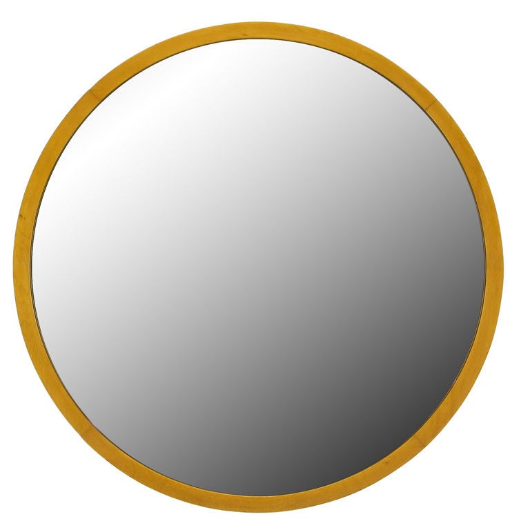 Art Deco Wall Mirror 31" round art deco wall mirror with maple wood frame at 1stdibs Art Deco Wall Mirror 31" round art deco wall mirror with maple wood frame at 1stdibs