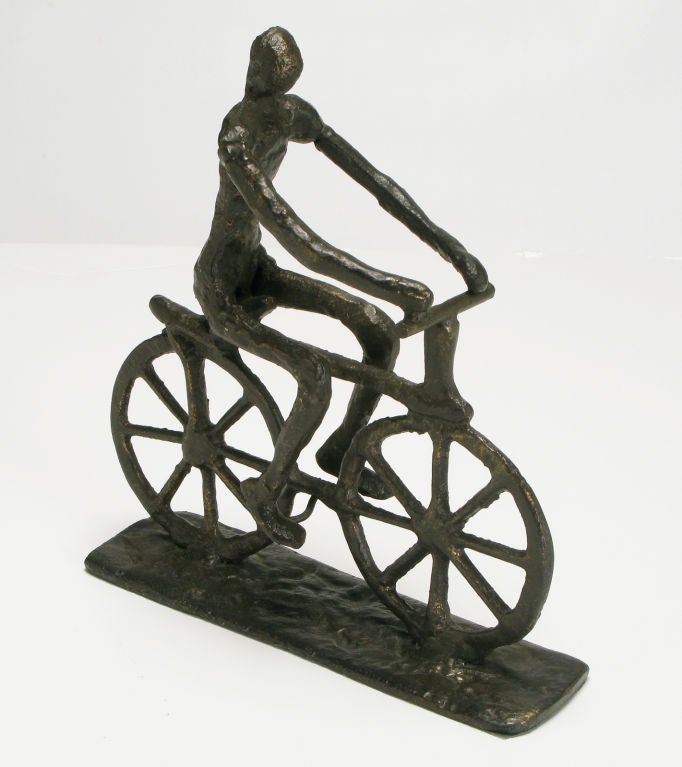 Bronze Cyclist Sculpture