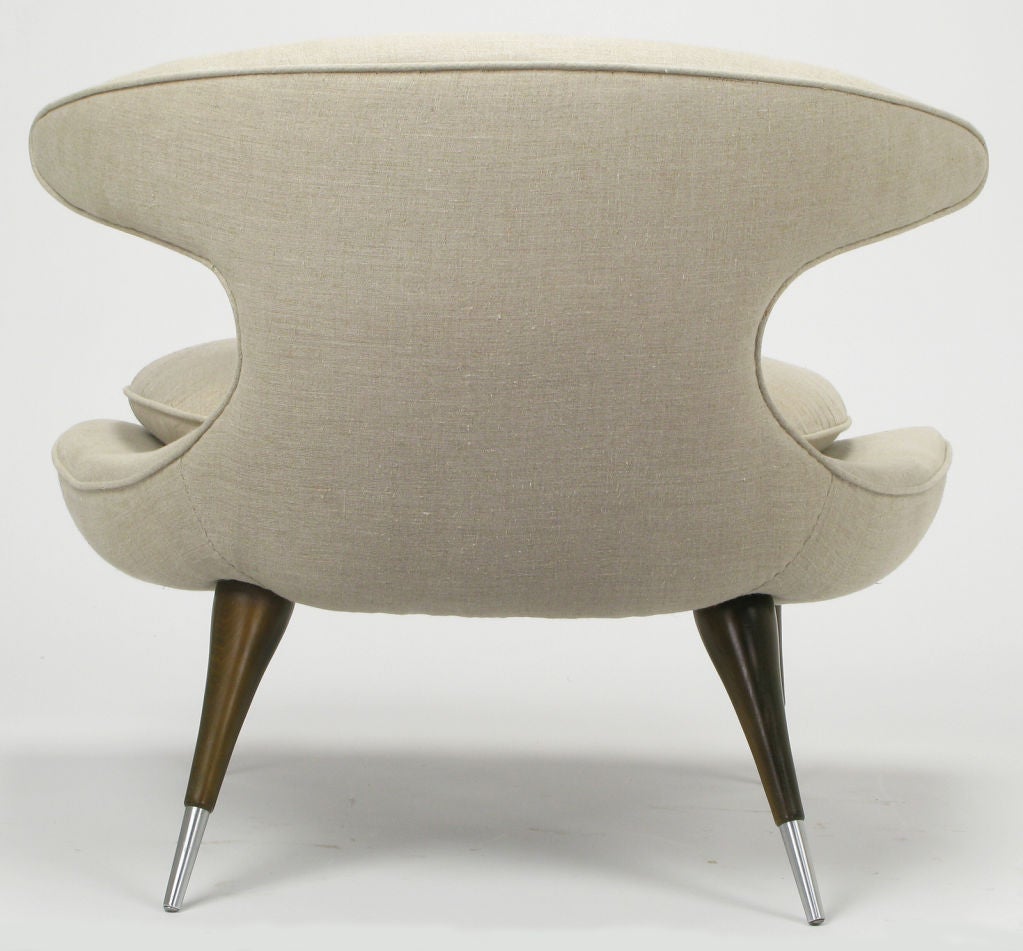 Karpen Of California Horn Lounge Chair In Natural Linen 1