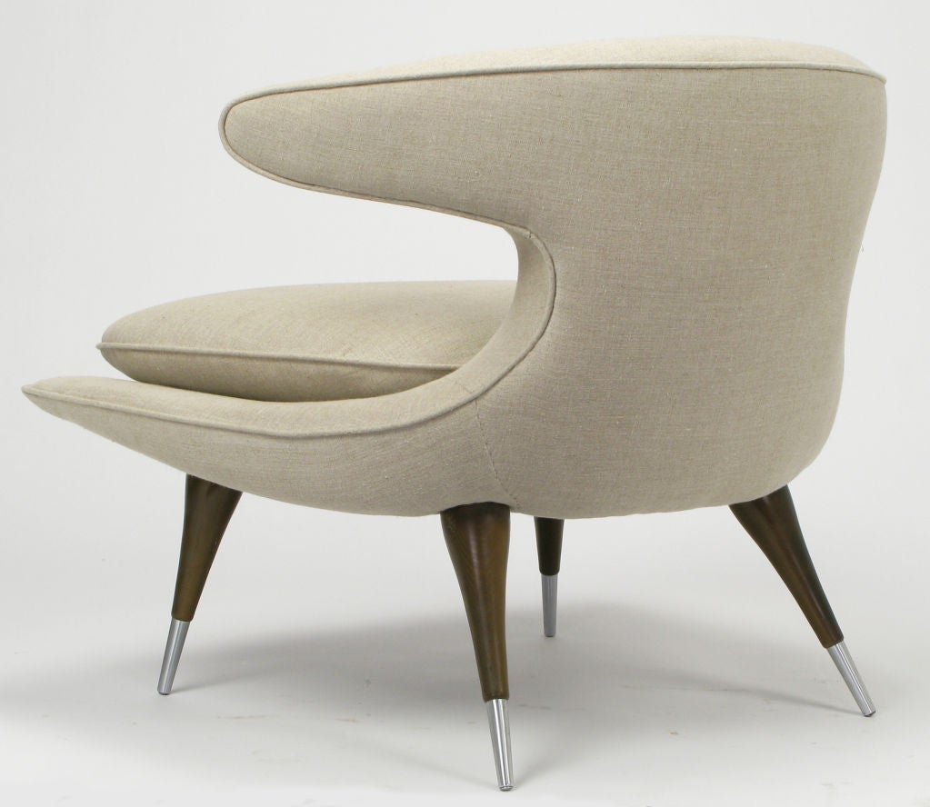 Karpen Of California Horn Lounge Chair In Natural Linen 2