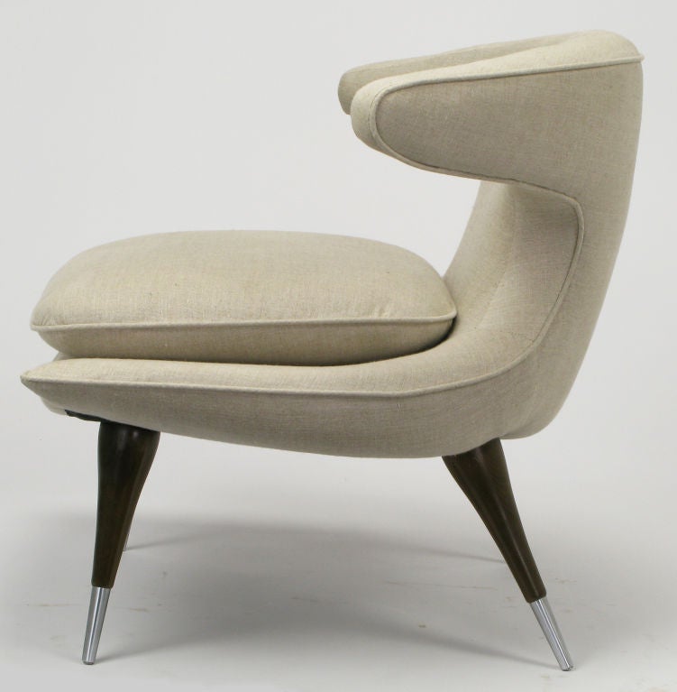Karpen Of California Horn Lounge Chair In Natural Linen 3