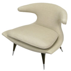 Karpen Of California Horn Lounge Chair In Natural Linen