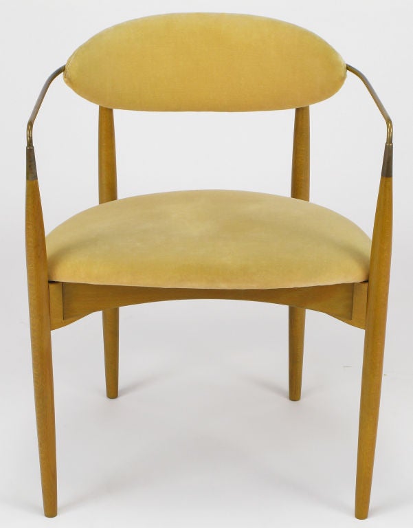 Danish Kofod-Larsen Mahogany & Brass Arm Chair