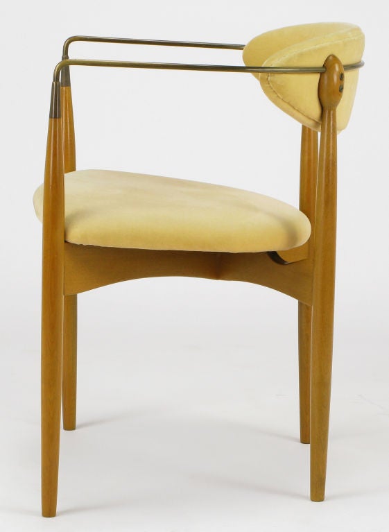 Kofod-Larsen Mahogany & Brass Arm Chair 2