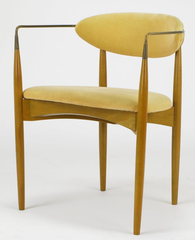 Kofod-Larsen Mahogany & Brass Arm Chair 3