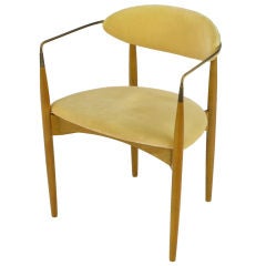Kofod-Larsen Mahogany & Brass Arm Chair