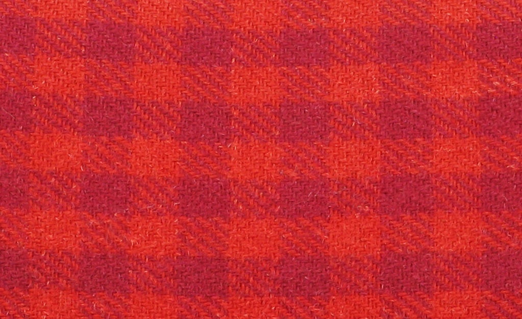 Dunbar Walnut & Crimson Check Upholstered Arm Chair For Sale 3