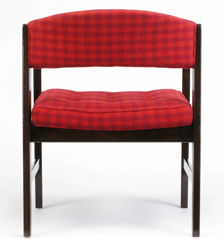 red check dining chairs