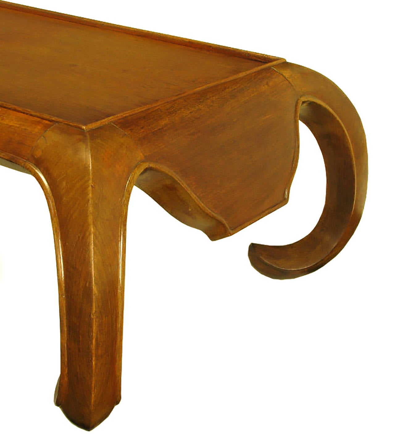 Mid-20th Century Hand-Carved Chinese Mahogany Chow Coffee Table