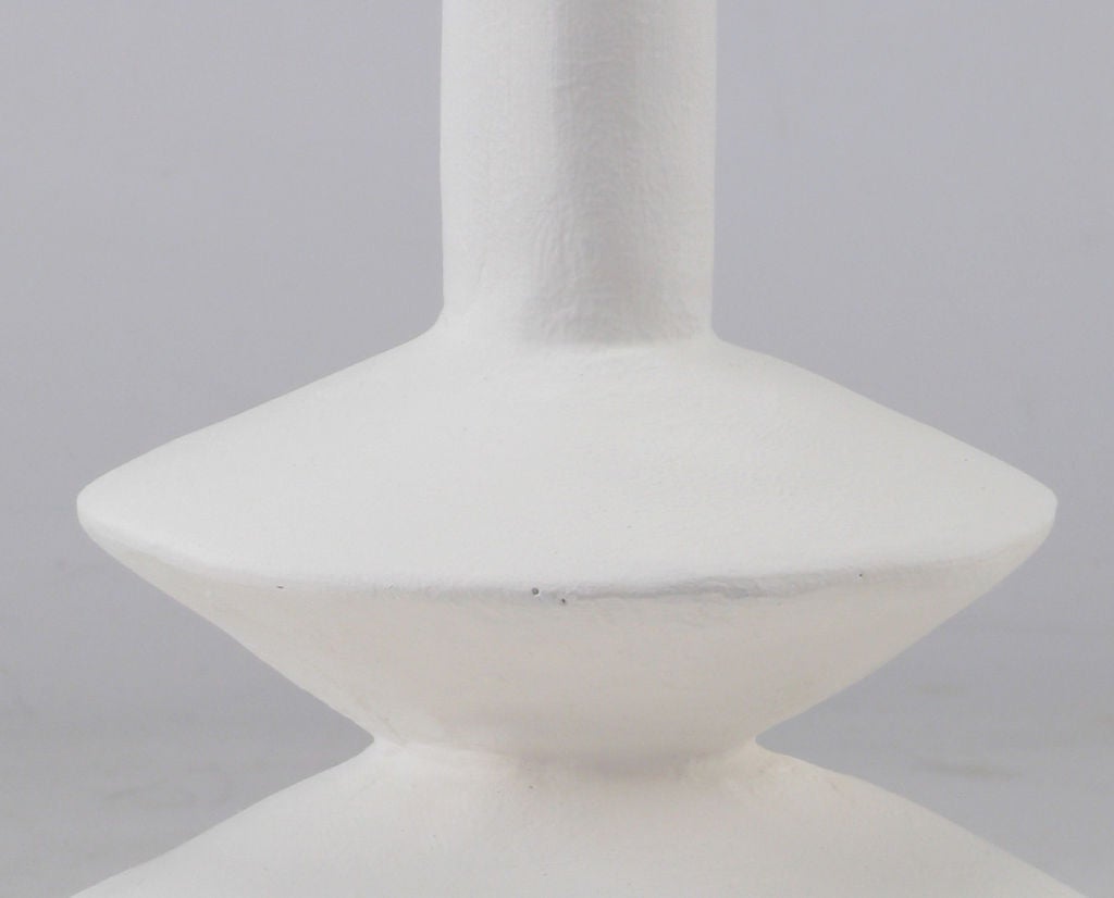 American White Plaster Table Lamp after Giacometti