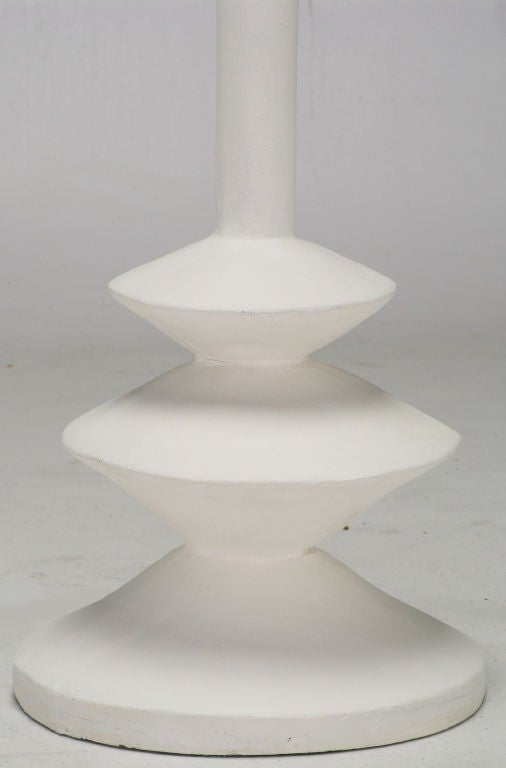 Late 20th Century White Plaster Table Lamp after Giacometti
