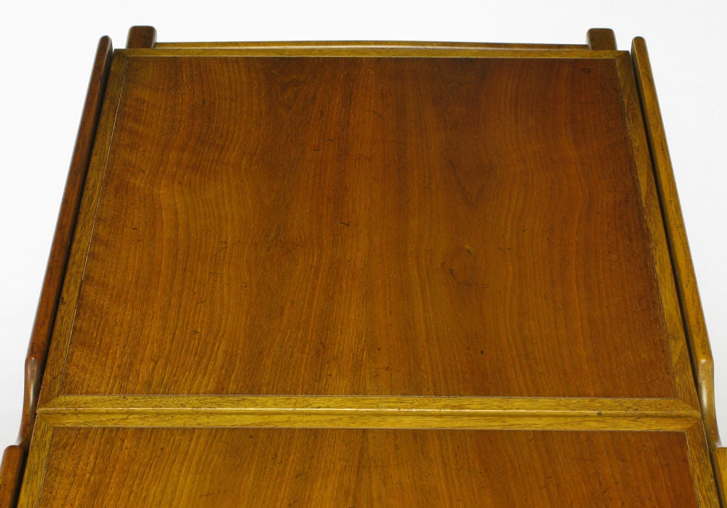 Michael Taylor Bleached Walnut Bar or Serving Cart For Baker 1