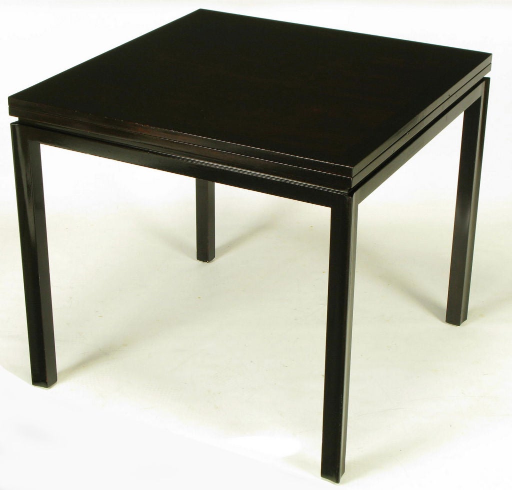 Edward Wormley Ebonized Walnut Flip-Top Games Table