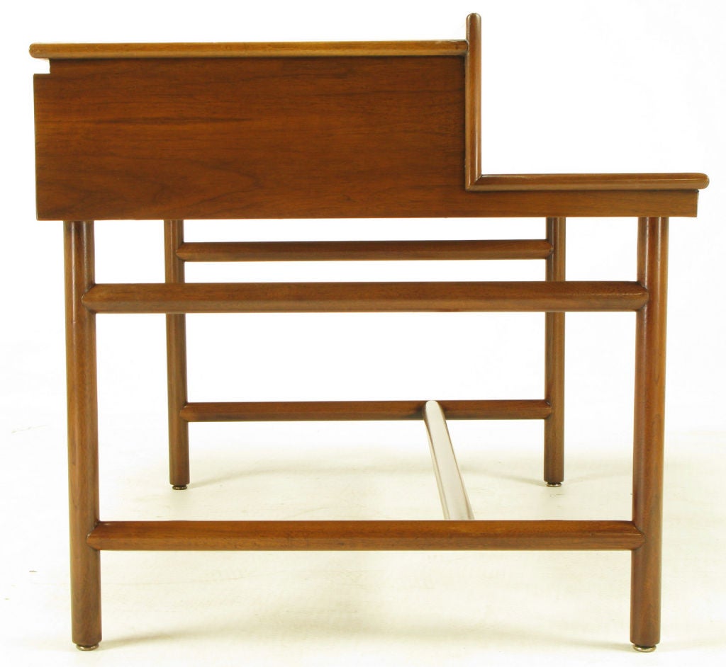 William Pahlmann Four Drawer Walnut Desk With Integral Bookshelf 3