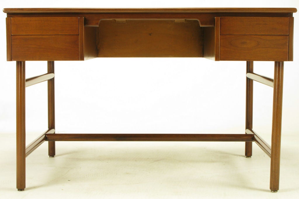 William Pahlmann Four Drawer Walnut Desk With Integral Bookshelf 4