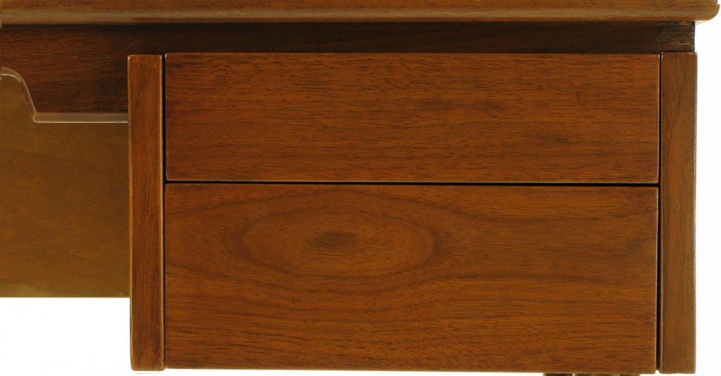 William Pahlmann Four Drawer Walnut Desk With Integral Bookshelf 5
