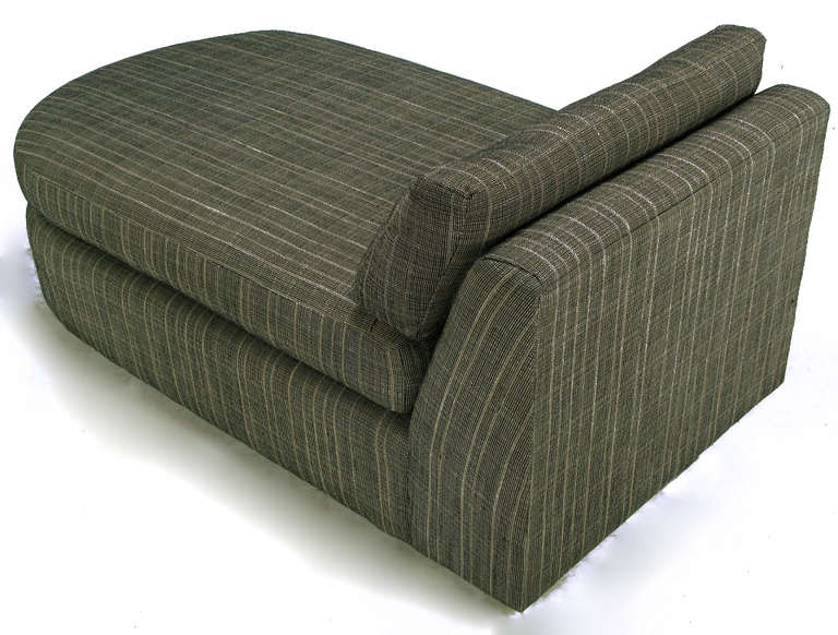 20th Century Jay Spectre Studio Chaise Longue in Dark Gray Upholstery