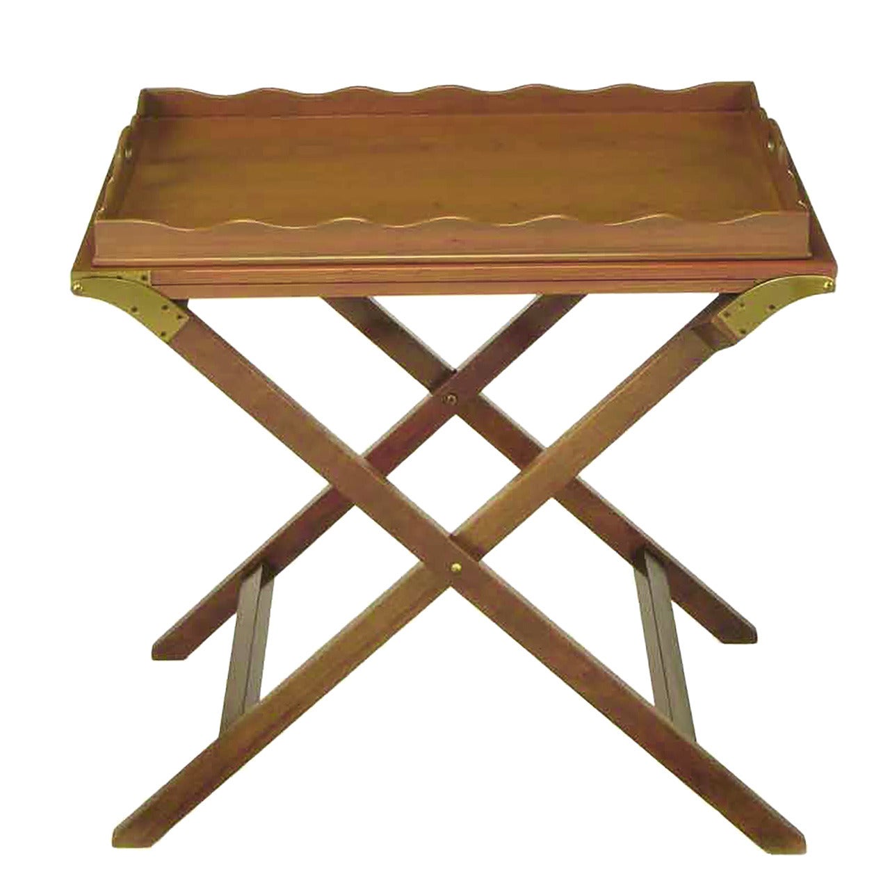 Baker Serving Table with Removable Tray and Butterfly Top For Sale