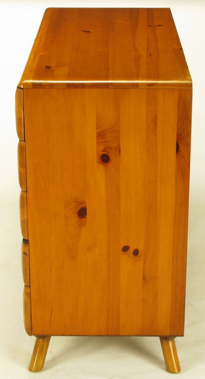 Franklin Shockey Sculptured Pine Ten Drawer Tall Chest at 1stDibs