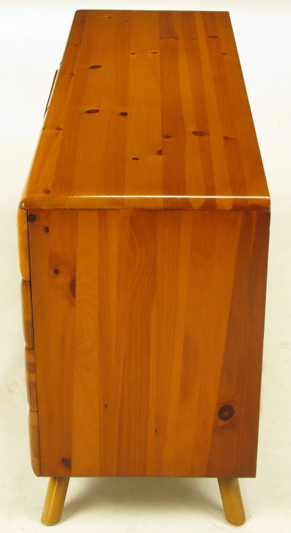 Mid-20th Century Franklin Shockey Twelve-Drawer Rustic Modern Pine Dresser