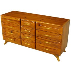 Franklin Shockey Twelve-Drawer Rustic Modern Pine Dresser